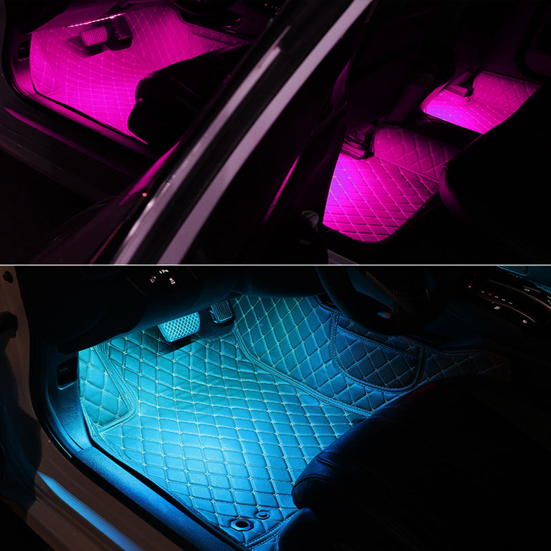 Cool LED Car Atmosphere Lights One for Four Colorful