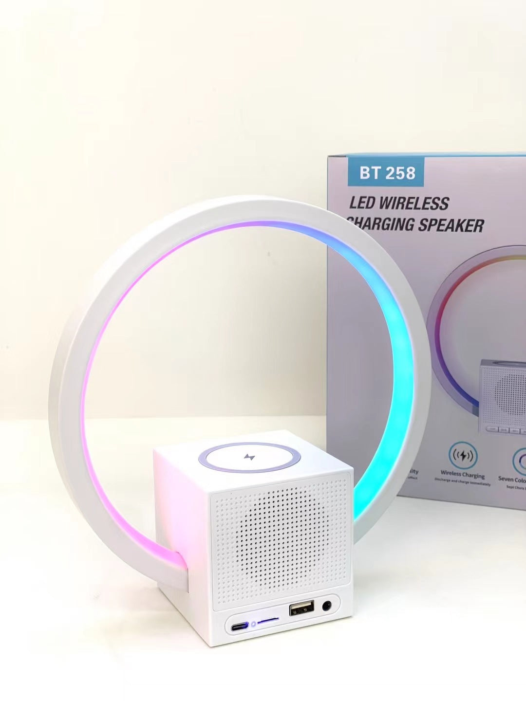 Smart Ambience Light Bluetooth Speaker Wireless Charger