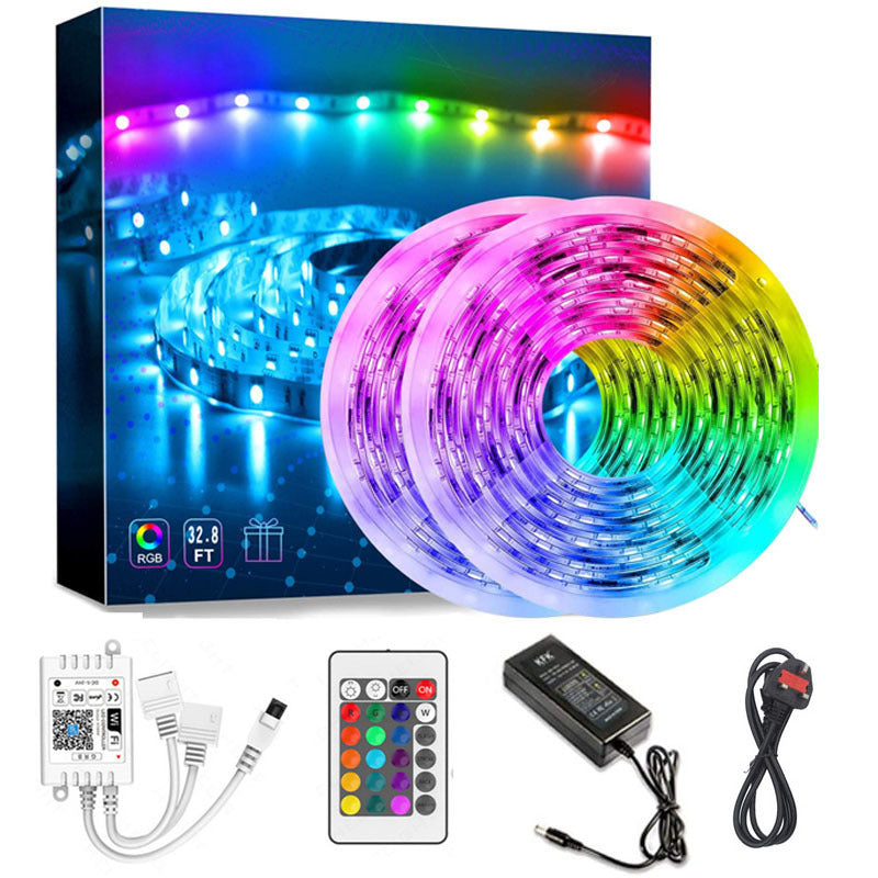 5050LED Light Belt Set WIFI Smart DC12V24 Key APP Colorful RGBLED Lamp Strip Dripping Glue Waterproof