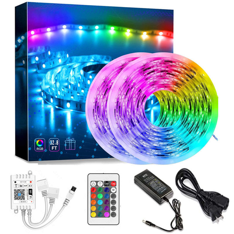 5050LED Light Belt Set WIFI Smart DC12V24 Key APP Colorful RGBLED Lamp Strip Dripping Glue Waterproof