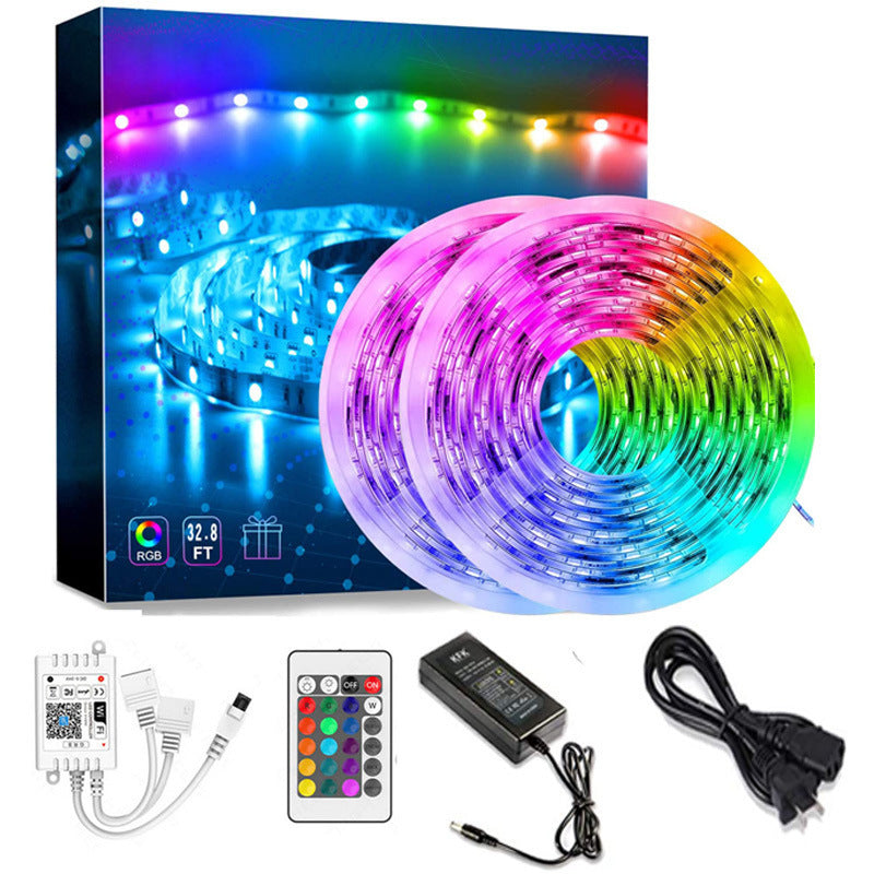 5050LED Light Belt Set WIFI Smart DC12V24 Key APP Colorful RGBLED Lamp Strip Dripping Glue Waterproof